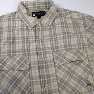 Duluth‎ Alaskan Hardgear Shirt Mens Medium Plaid Vented Sockeye Short Sleeve